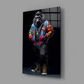 Gorilla Bro Glass Wall Art|| Designer's Collection.